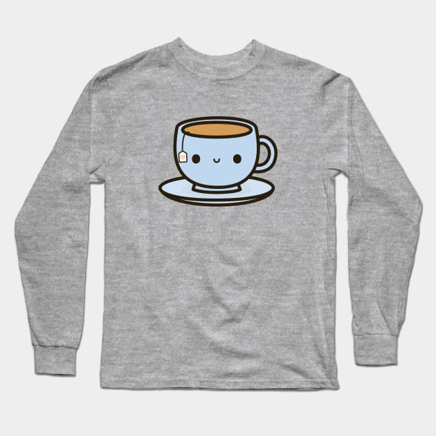 Cute cup of tea Long Sleeve T-Shirt by peppermintpopuk